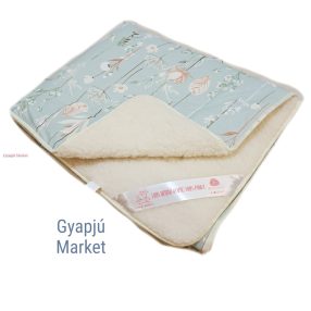   Bárány merino gyapjú/pamut takaró (gyapotvirágos) 130x200 cm