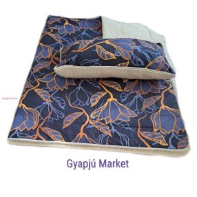   Merino bárány gyapjú  / pamut szett (takaró, párna) MAGNÓLIA MINTÁS