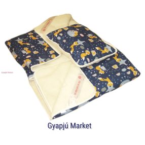   3 részes bárány merino gyapjú / pamut KIS RÓKÁS gyermek garnitúra (takaró derékalj párna)