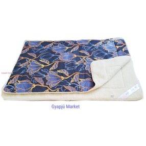   Bárány merino gyapjú/pamut takaró magnólia mintás 130x200 cm