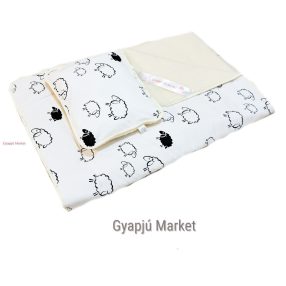 Barikás merino gyapjú/pamut takaró párnával