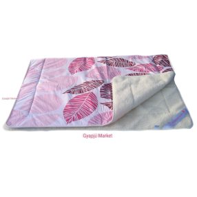 Bárány merino gyapjú/pamut takaró leveles 130x200 cm