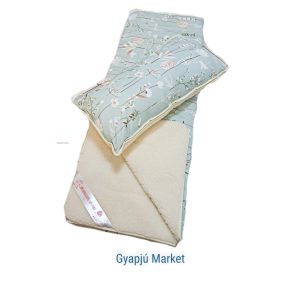   Merino bárány gyapjú  / pamut szett (takaró, párna) gyapotvirágos