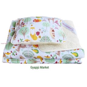   bárány merino gyapjú / pamut  gyermek garnitúra (takaró derékalj párna) MÓKUSOS