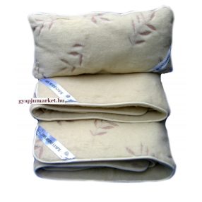   Bárány merino gyapjú garnitúra   OLÍVÓ MINTÁS (derékalj, takaró, párna) 520g/m2