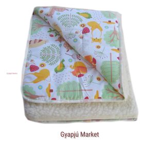 Gyapjú-pamut takaró MÓKUSSAL